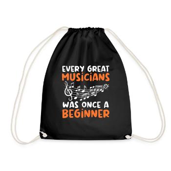 Every Musician Was Once A Beginner Orchester - Turnbeutel - Schwarz - Vorne