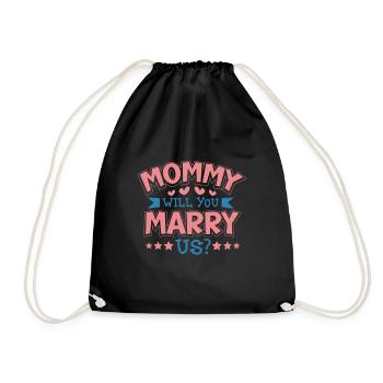 Maman tu veux nous épouser - Sac de sport léger - noir - Devant
