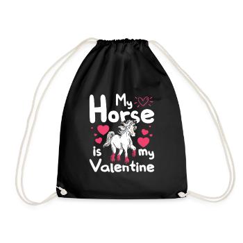 Mon cheval est mon Valentin - Sac de sport léger - noir - Devant