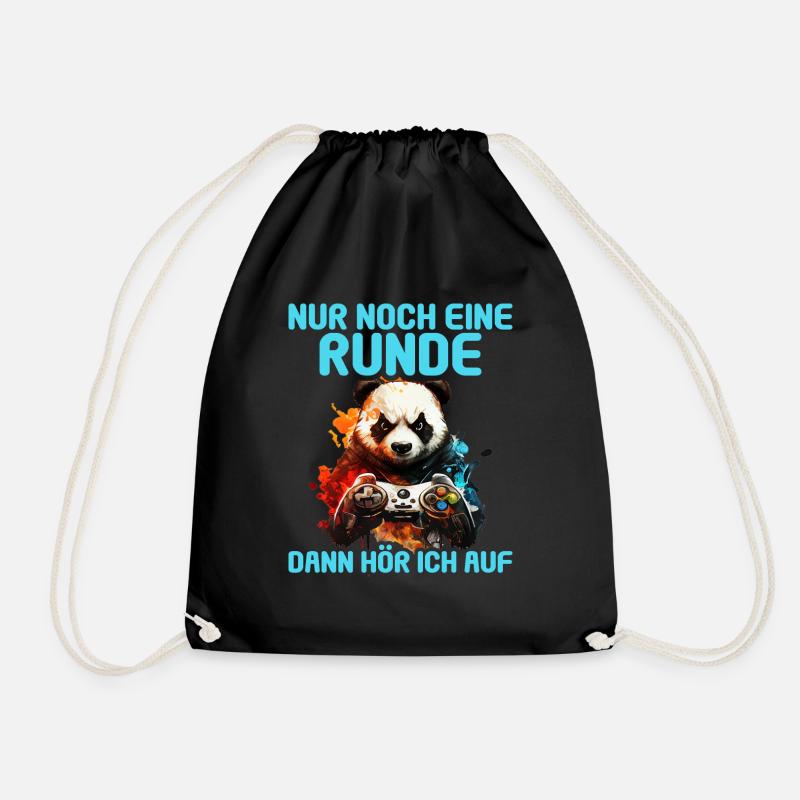 Nur noch eine Runde dann hör ich auf Kinder Gaming - Turnbeutel - Schwarz