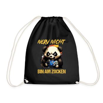 Nur noch eine Runde dann hör ich auf Kinder Gaming - Turnbeutel - Schwarz - Vorne