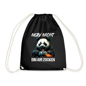 Nur noch eine Runde dann hör ich auf Kinder Gaming - Turnbeutel - Schwarz - Vorne