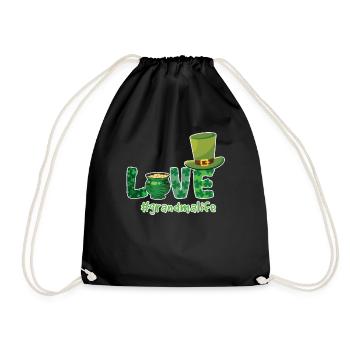 Shamrock Love Grandma Saint Patrick Day - Turnbeutel - Schwarz - Vorne