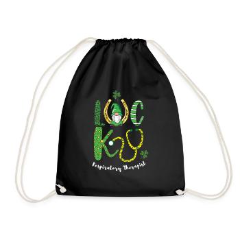Lucky Respiratory Therapist Saint Patrick Day - Turnbeutel - Schwarz - Vorne