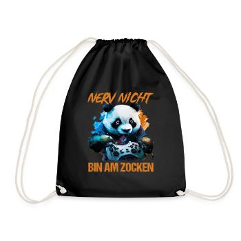 Nur noch eine Runde dann hör ich auf Kinder Gaming - Turnbeutel - Schwarz - Vorne