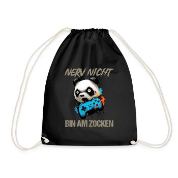 Nur noch eine Runde dann hör ich auf Kinder Gaming - Turnbeutel - Schwarz - Vorne