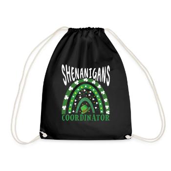 Shenanigans Coordinator Shamrock Saint Patricks - Turnbeutel - Schwarz - Vorne