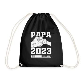 Cadeau des futurs parents de grossesse Papa 2023 - Sac de sport léger - noir - Devant