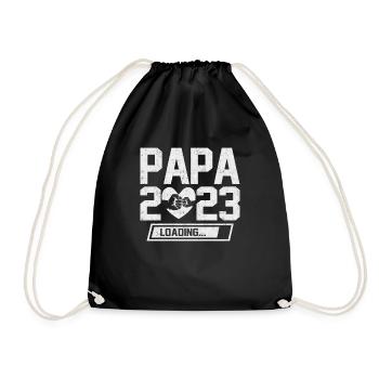 Cadeau des futurs parents de grossesse Papa 2023 - Sac de sport léger - noir - Devant