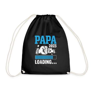 Cadeau des futurs parents de grossesse Papa 2023 - Sac de sport léger - noir - Devant