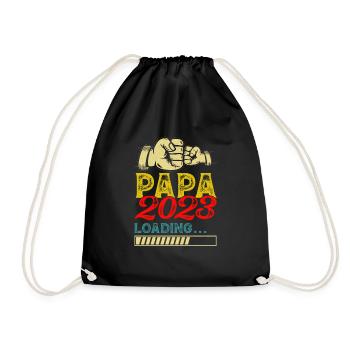 Cadeau des futurs parents de grossesse Papa 2023 - Sac de sport léger - noir - Devant