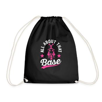 Frauen Squad Funny Cheerleading All About That - Turnbeutel - Schwarz - Vorne