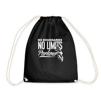 Lustiges Parkourläufer Freerunner Geschenk - Turnbeutel - Schwarz - Vorne