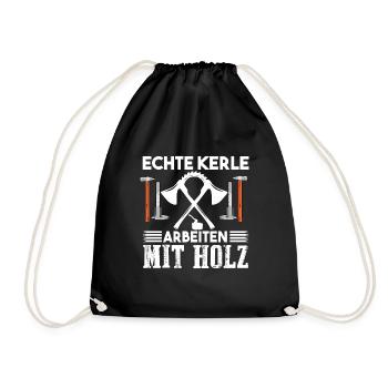 Zimmermann Schreiner Geselle Tischler Meister - Turnbeutel - Schwarz - Vorne