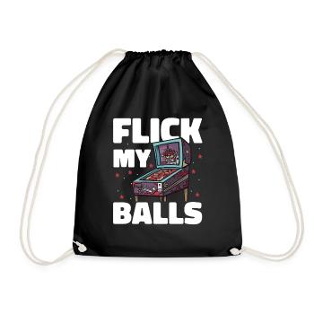 Drôle de flipper rétro dessin animé - Sac de sport léger - noir - Devant