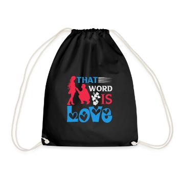 CE MOT EST AMOUR - Sac de sport léger - noir - Devant