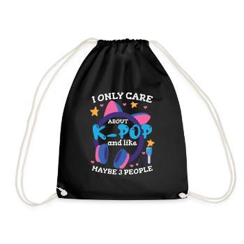 Je ne me soucie que de la K-Pop et j’aime 3 personnes - Sac de sport léger - noir - Devant