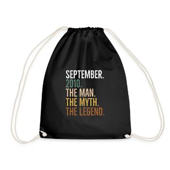 September 2010 The Man The Myth The Legend - Drawstring Bag - black - Front