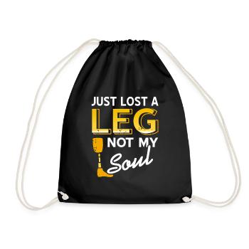 Just Lost A Leg Not My Soul Cool Retro Prosthesis - Turnbeutel - Schwarz - Vorne