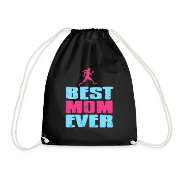 Best MOM Ever Cool Retro Prosthesis Mother T-Shirt - Drawstring Bag - black - Front