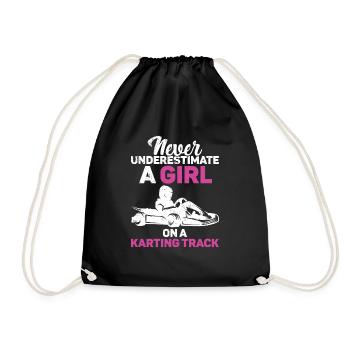 Go karting - Drawstring Bag - black - Front