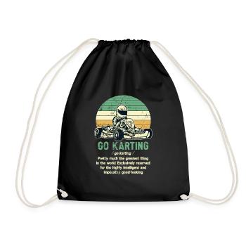 Go karting - Drawstring Bag - black - Front