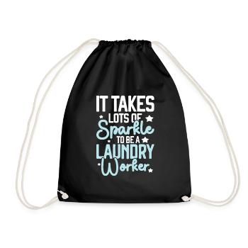 Wash workers - Drawstring Bag - black - Front