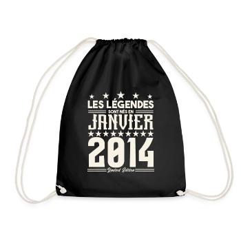 cadeau d'anniversaire janvier 2014. Janvier 2014. - Sac de sport léger - noir - Devant