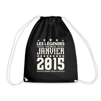 cadeau d'anniversaire janvier 2015. Janvier 2015. - Sac de sport léger - noir - Devant