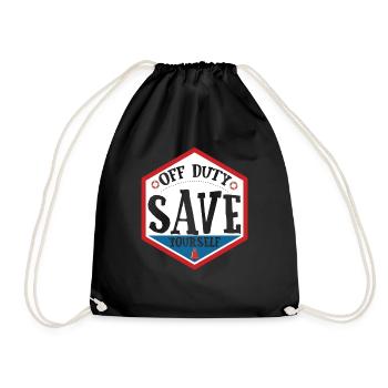 Lifeguard Off Duty Save Yourself - Drawstring Bag - black - Front