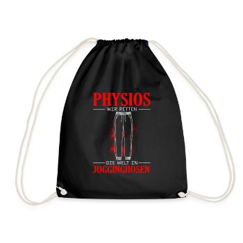Physiotherapeut Sport Therapeut Spruch Geschenk Ph - Turnbeutel - Schwarz - Vorne