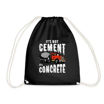 Pas de ciment c’est du béton drôle de bétonnière - Sac de sport léger - noir - Devant