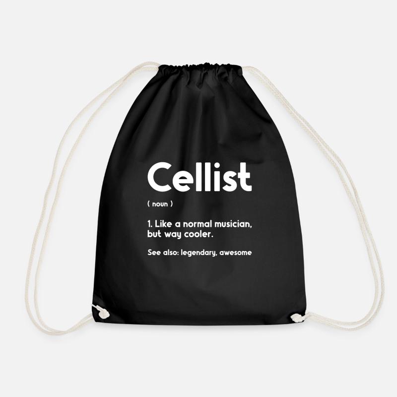 Cello -Musikinstrument - Turnbeutel - Schwarz