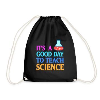 Une bonne journée pour enseigner la science rétro professeur de sciences - Sac de sport léger - noir - Devant