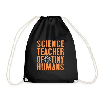 Science Teacher Of Tiny Humans Retro Funny Teacher - Turnbeutel - Schwarz - Vorne