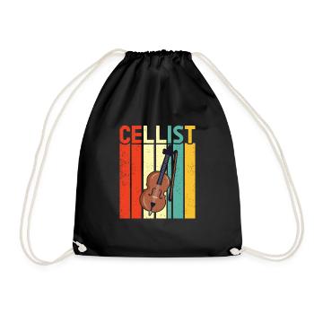 Violoncelle -Instrument de musique - Sac de sport léger - noir - Devant