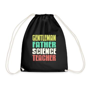Gentleman Père Professeur de sciences Professeur rétro - Sac de sport léger - noir - Devant