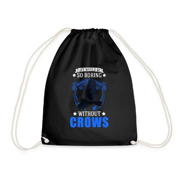 Crow Raven Crow Crow Husbandry Crow Breeder - Drawstring Bag - black - Front