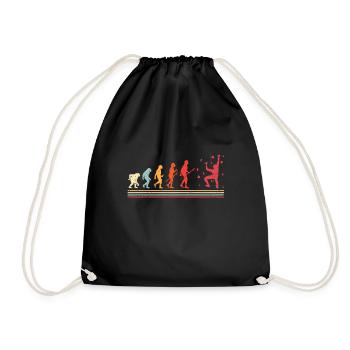 Wall climbing Bouldering rock face - Drawstring Bag - black - Front