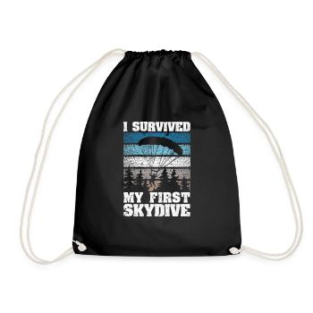 J’ai survécu à mon premier saut en parachute - Sac de sport léger - noir - Devant