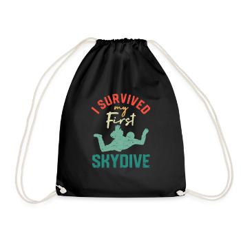 J’ai survécu à mon premier saut en parachute - Sac de sport léger - noir - Devant