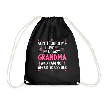 J’ai un petit-fils-petite-fille-grand-mère fou - Sac de sport léger - noir - Devant