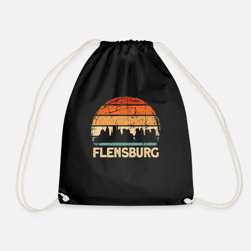 Flensburg - Turnbeutel - Schwarz