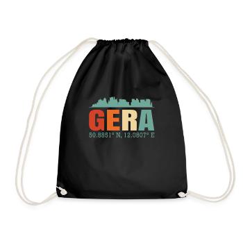 Gera - Turnbeutel - Schwarz - Vorne