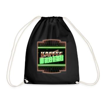 kaffee morgen geburtstagsgeschenk lieblingshund - Turnbeutel - Schwarz - Vorne