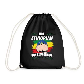 Pas éthiopien mais un touriste de voyage de soutien - Sac de sport léger - noir - Devant