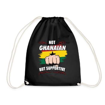 Pas ghanéen, mais un touriste de voyage solidaire - Sac de sport léger - noir - Devant