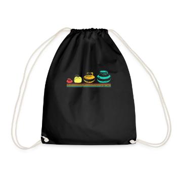Amateurs de pierres de curling vintage sportifs - Sac de sport léger - noir - Devant