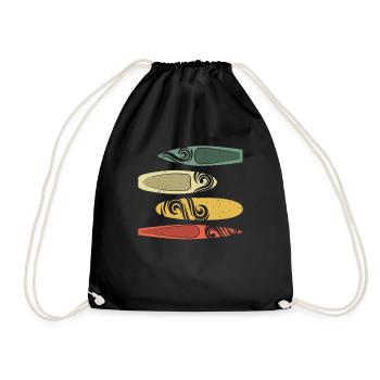SUP Vintage Stand Up Paddle Board Planche de surf Rétro - Sac de sport léger - noir - Devant