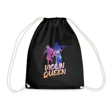 Violon Violoniste Fille Violon Queen - Sac de sport léger - noir - Devant